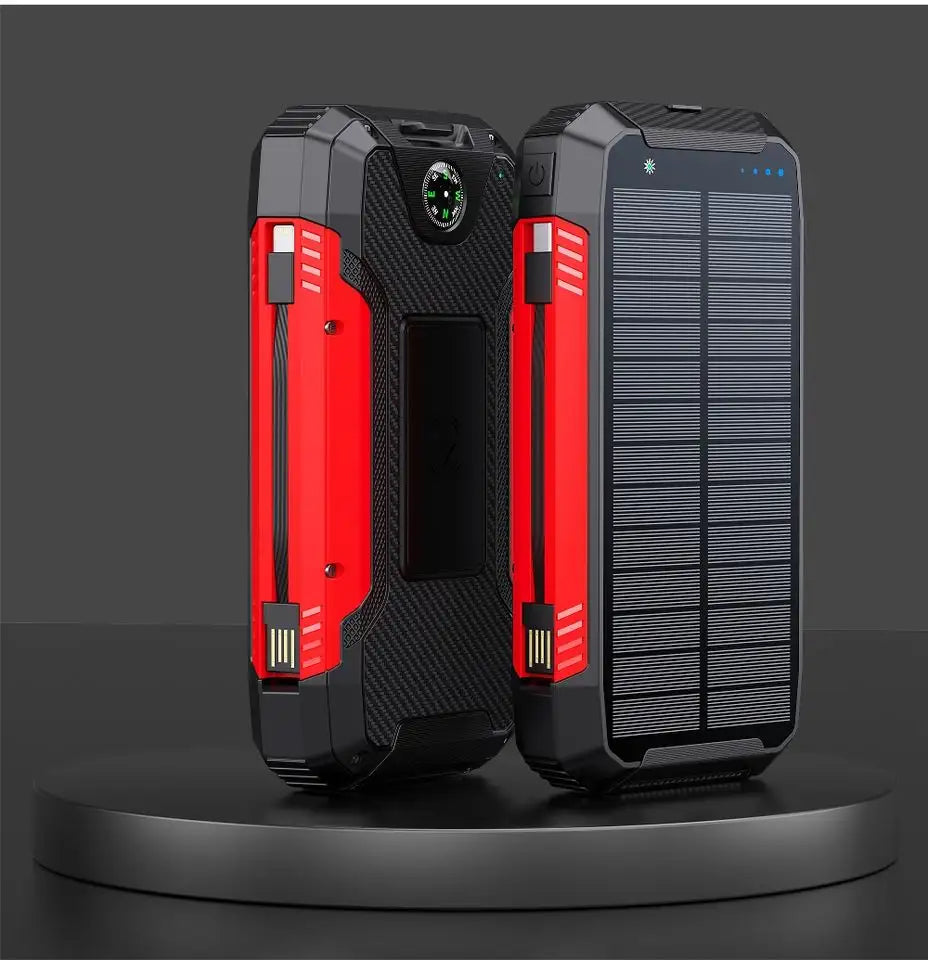 Solarny powerbank 30 000 mAh EclipseVolt, wodoodporny, z bezprzewodowym ładowaniem Qi