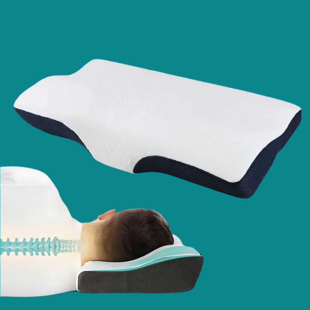 Oreiller ergonomique NexaRest en mousse à mémoire de forme pour soutenir le cou et la colonne vertébrale