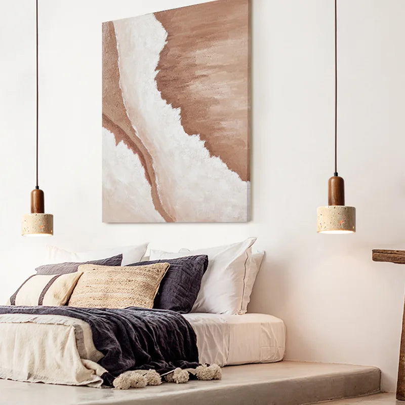 Luminária Pendente NovaLume Wabi-Sabi em Madeira e Linho, 9 Formas