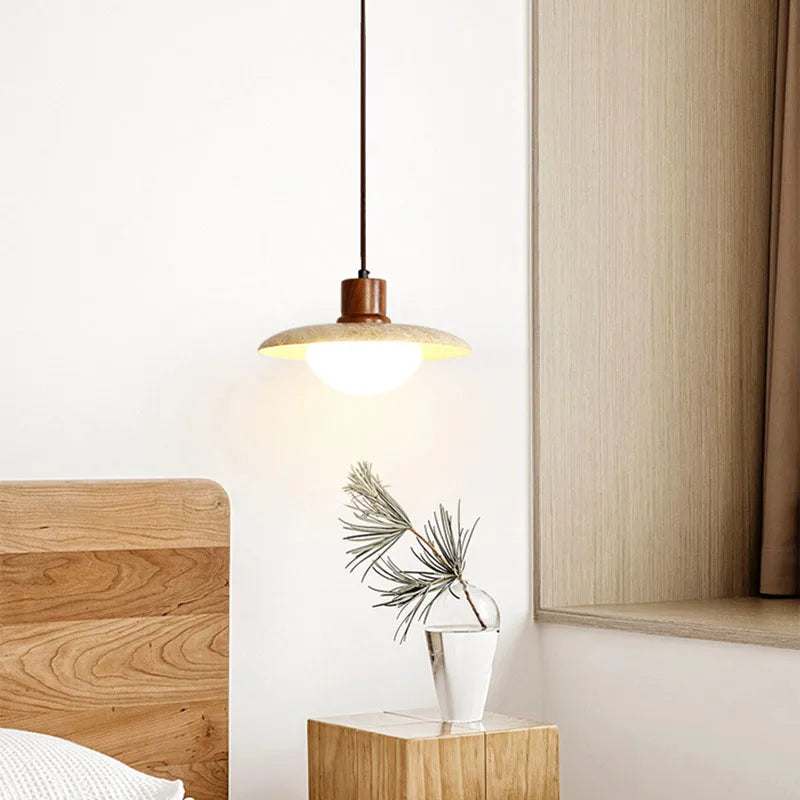 Luminária Pendente NovaLume Wabi-Sabi em Madeira e Linho, 9 Formas
