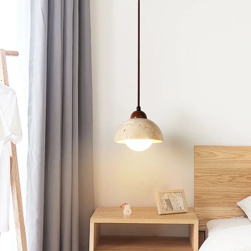 Luminária Pendente NovaLume Wabi-Sabi em Madeira e Linho, 9 Formas