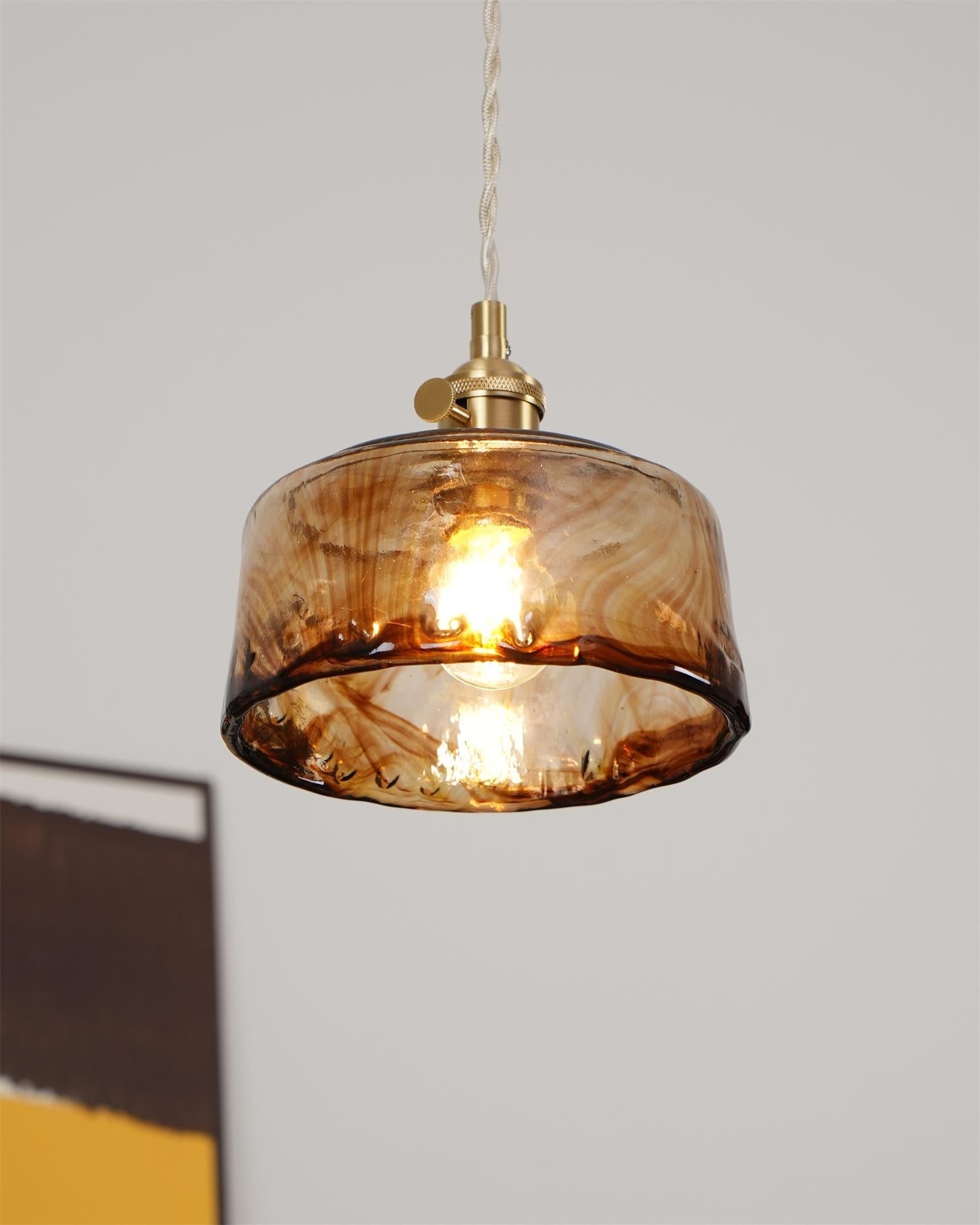 Amberlyn Vintage Amber Glass Pendant Light | Fioriscas