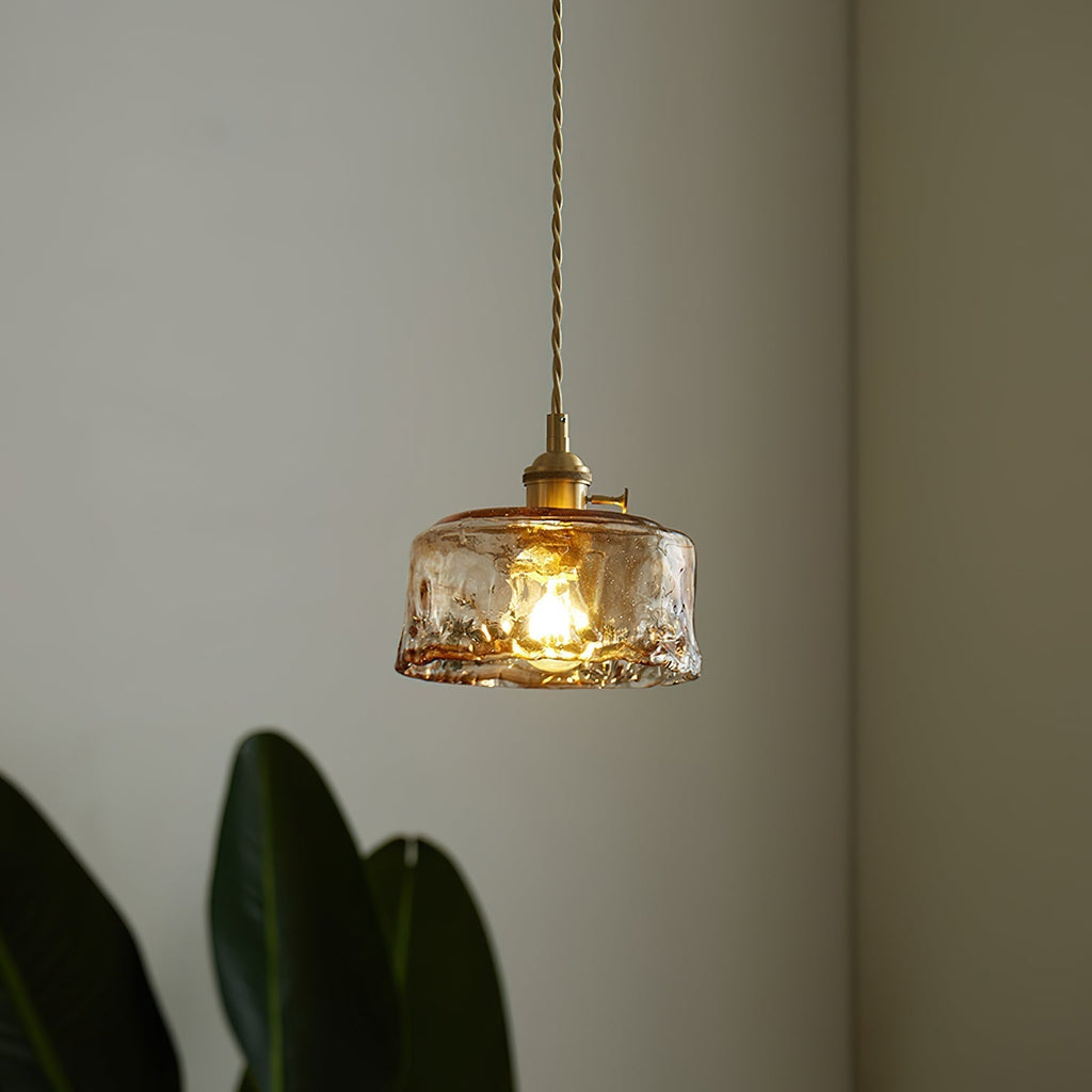 Amberlyn Vintage Amber Glass Pendant Light | Fioriscas