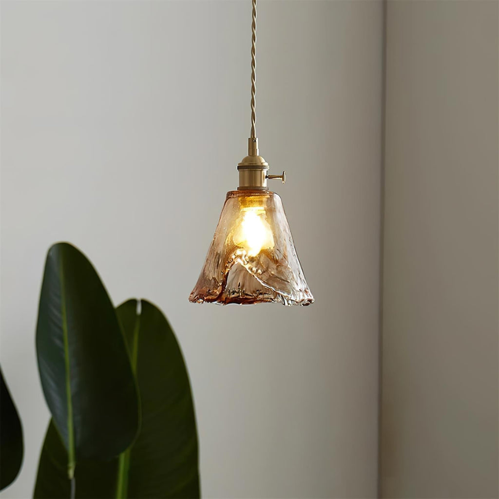 Amberlyn Vintage Amber Glass Pendant Light | Fioriscas