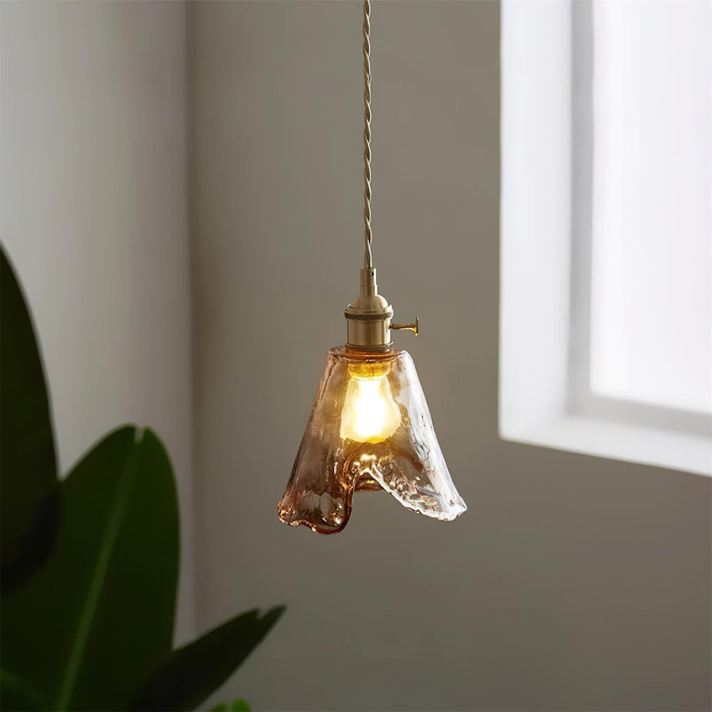 Amberlyn Vintage Amber Glass Pendant Light | Fioriscas