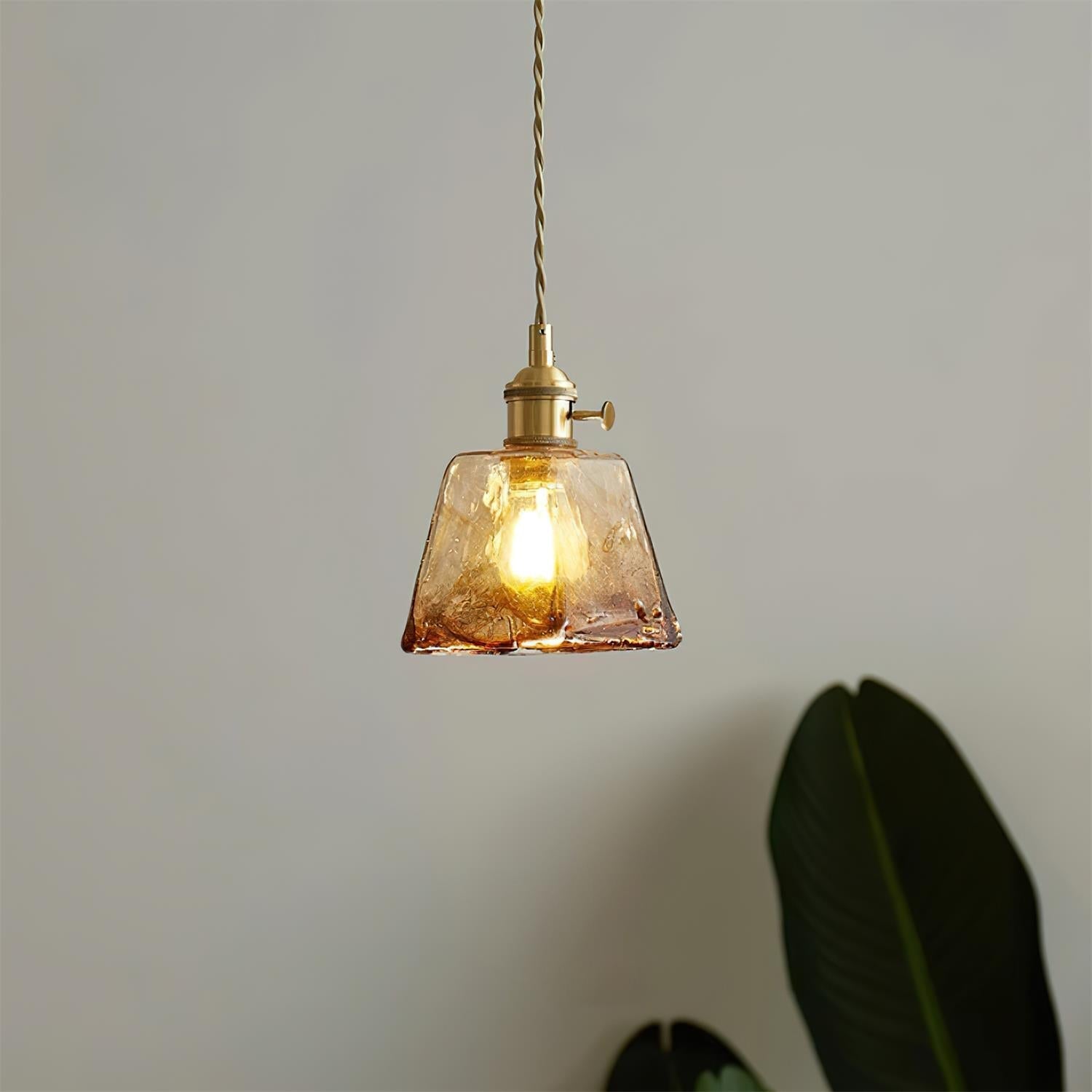 Amberlyn Vintage Amber Glass Pendant Light | Fioriscas
