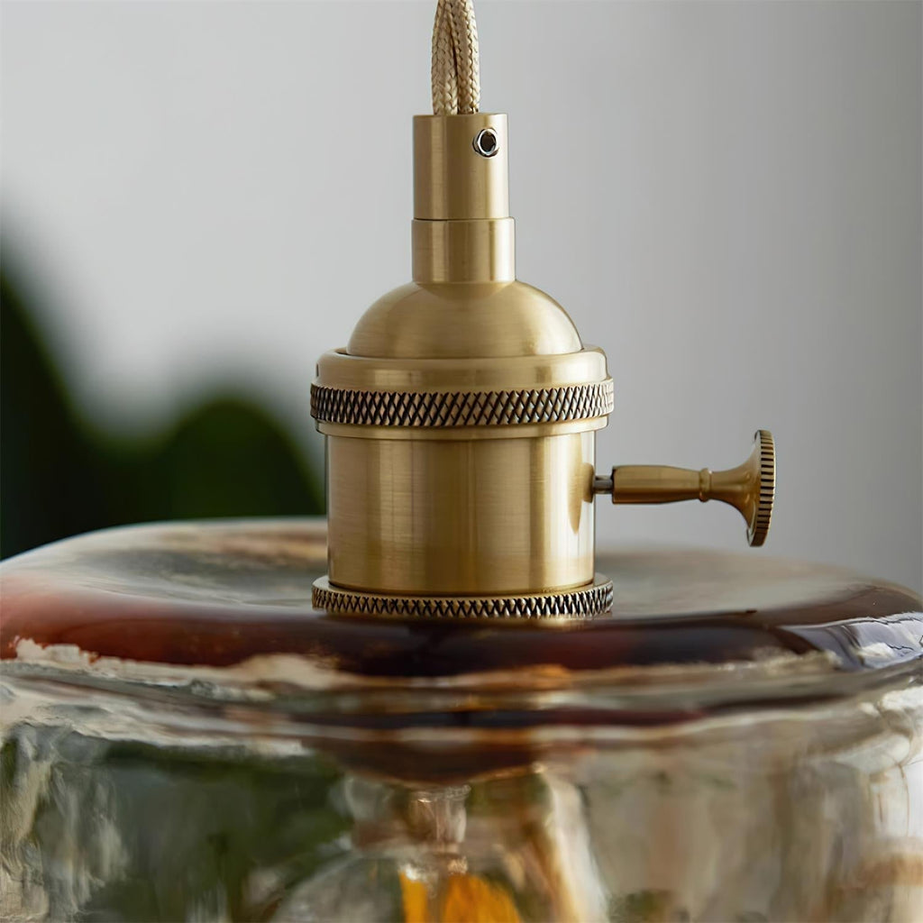 Amberlyn Vintage Amber Glass Pendant Light | Fioriscas