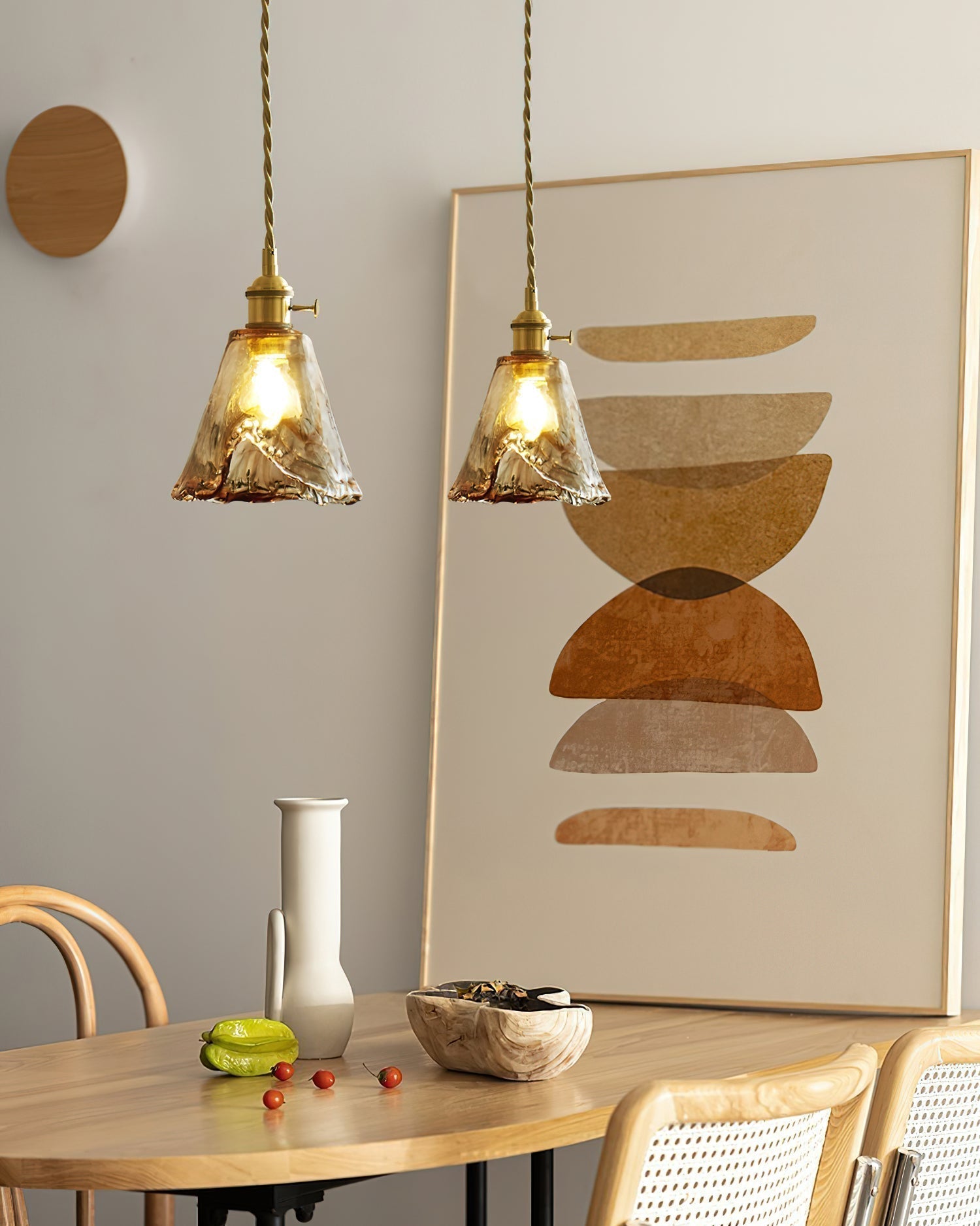 Amberlyn Vintage Amber Glass Pendant Light | Fioriscas
