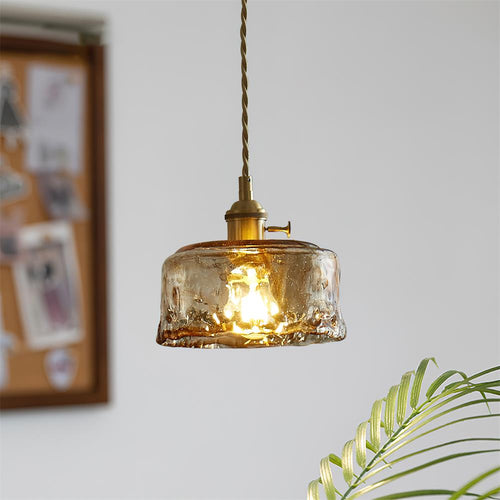 Amberlyn Vintage Amber Glass Pendant Light | Fioriscas