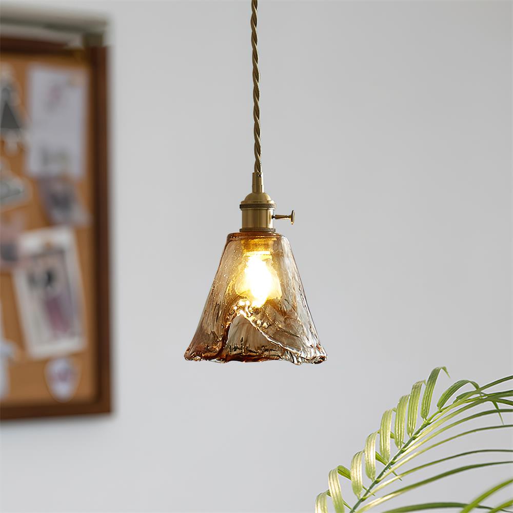 Amberlyn Vintage Amber Glass Pendant Light | Fioriscas