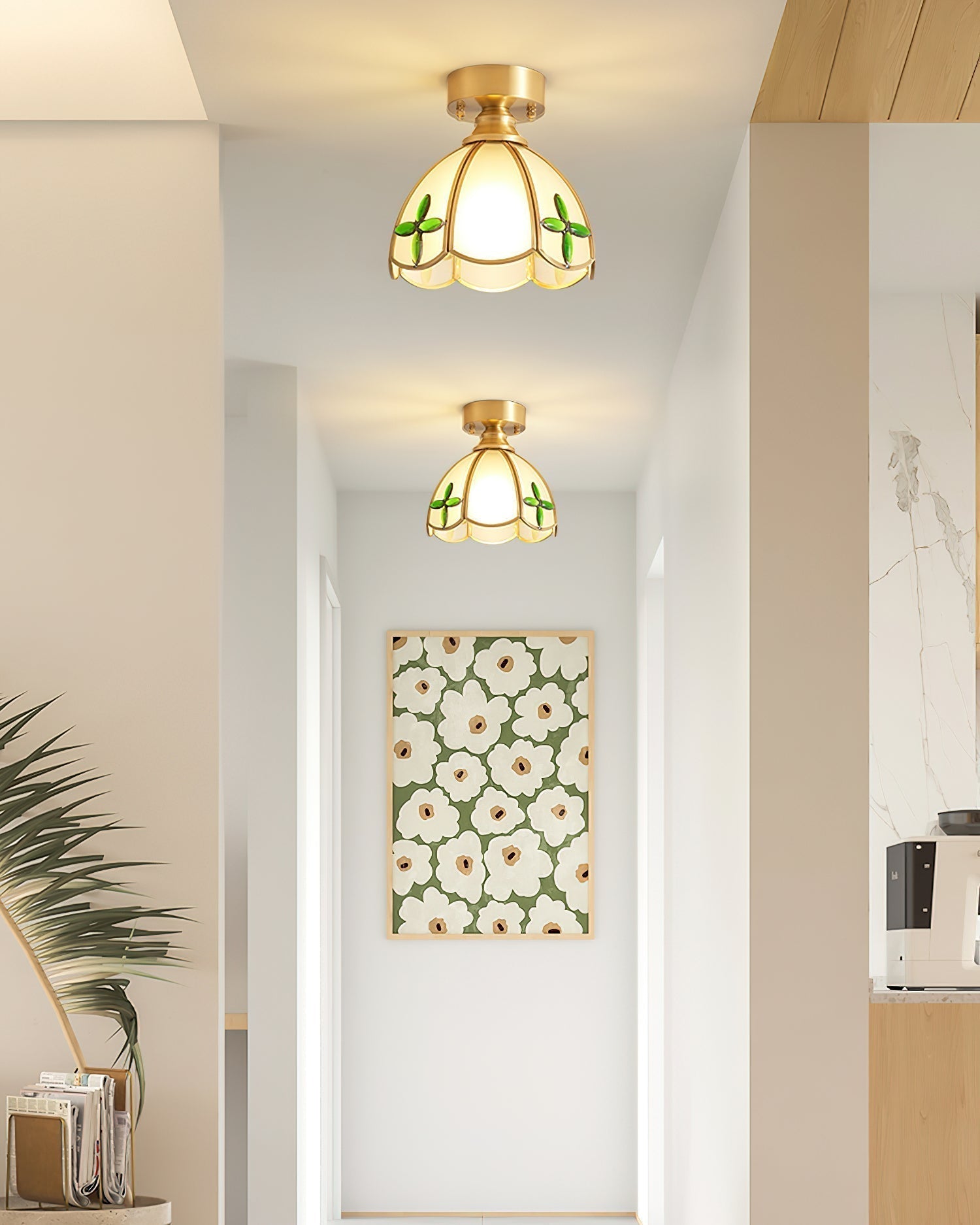 Civelle Tiffany Style Stained Glass Ceiling Light | Fioriscas
