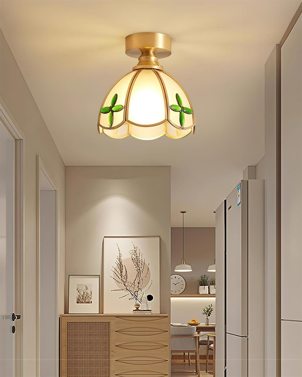 Civelle Tiffany Style Stained Glass Ceiling Light | Fioriscas