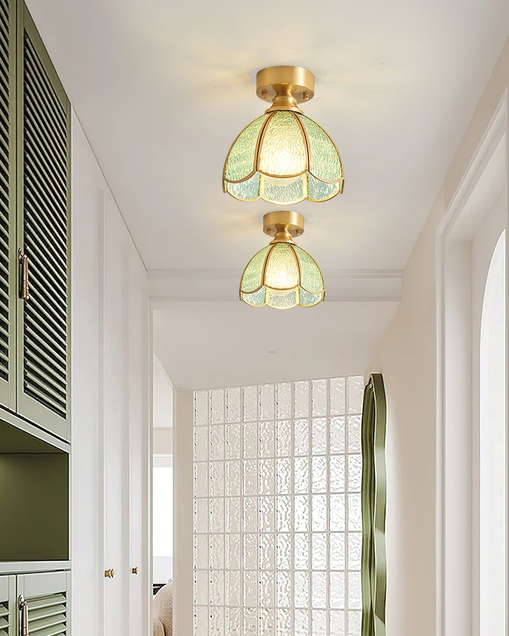 Civelle Tiffany Style Stained Glass Ceiling Light | Fioriscas