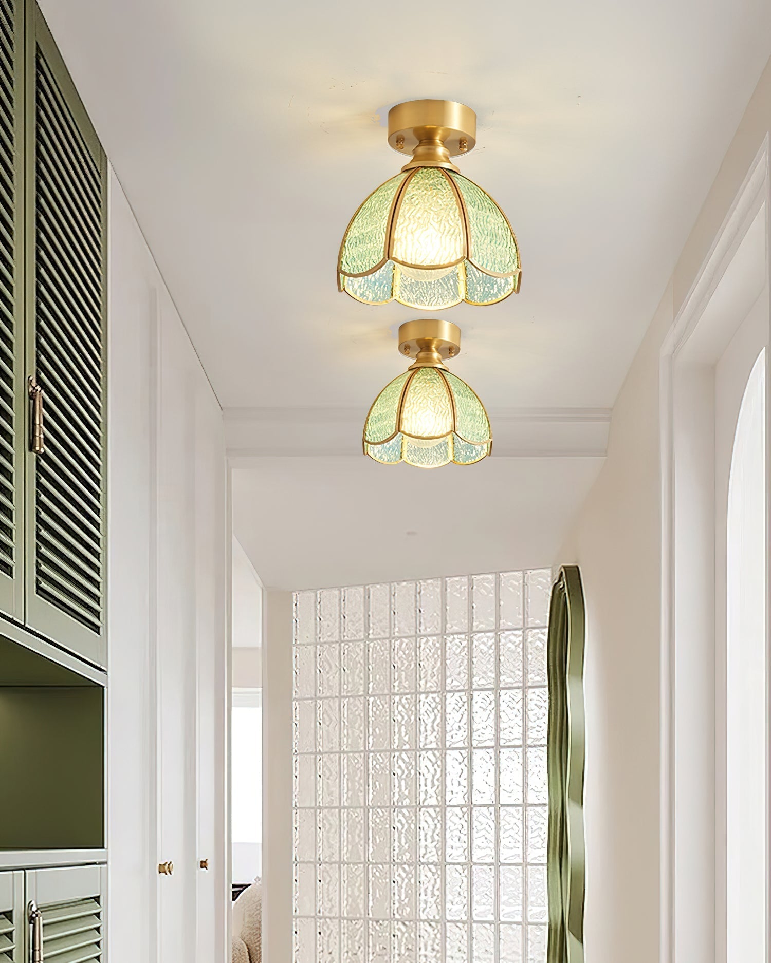 Civelle Tiffany Style Stained Glass Ceiling Light | Fioriscas