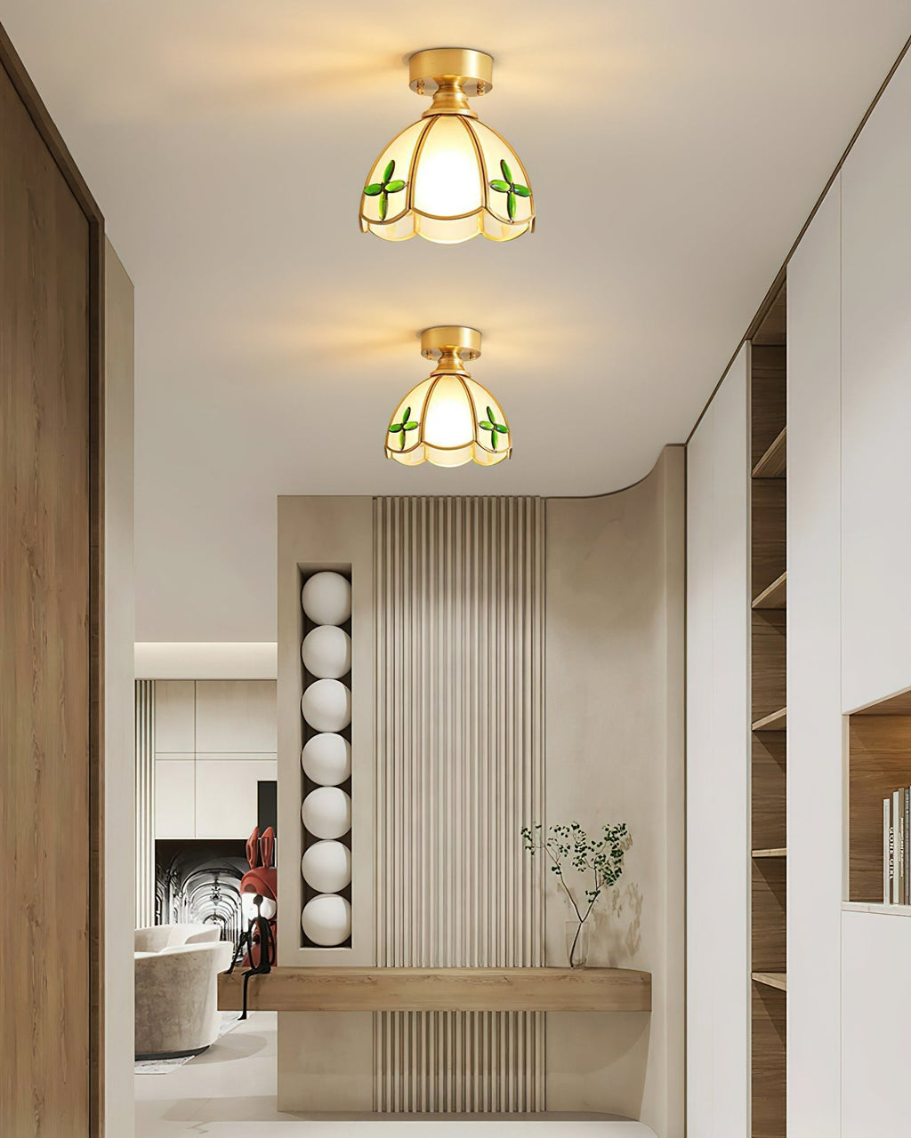 Civelle Tiffany Style Stained Glass Ceiling Light | Fioriscas