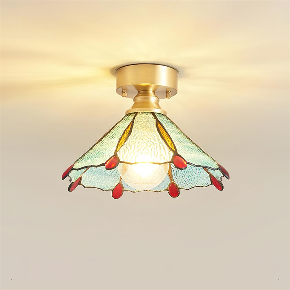Civelle Tiffany Style Stained Glass Ceiling Light | Fioriscas