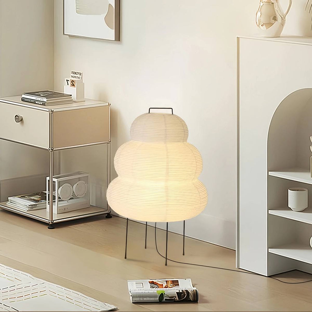 Whisper Silk Rice Paper Floor And Table Lamp With Gentle Glow