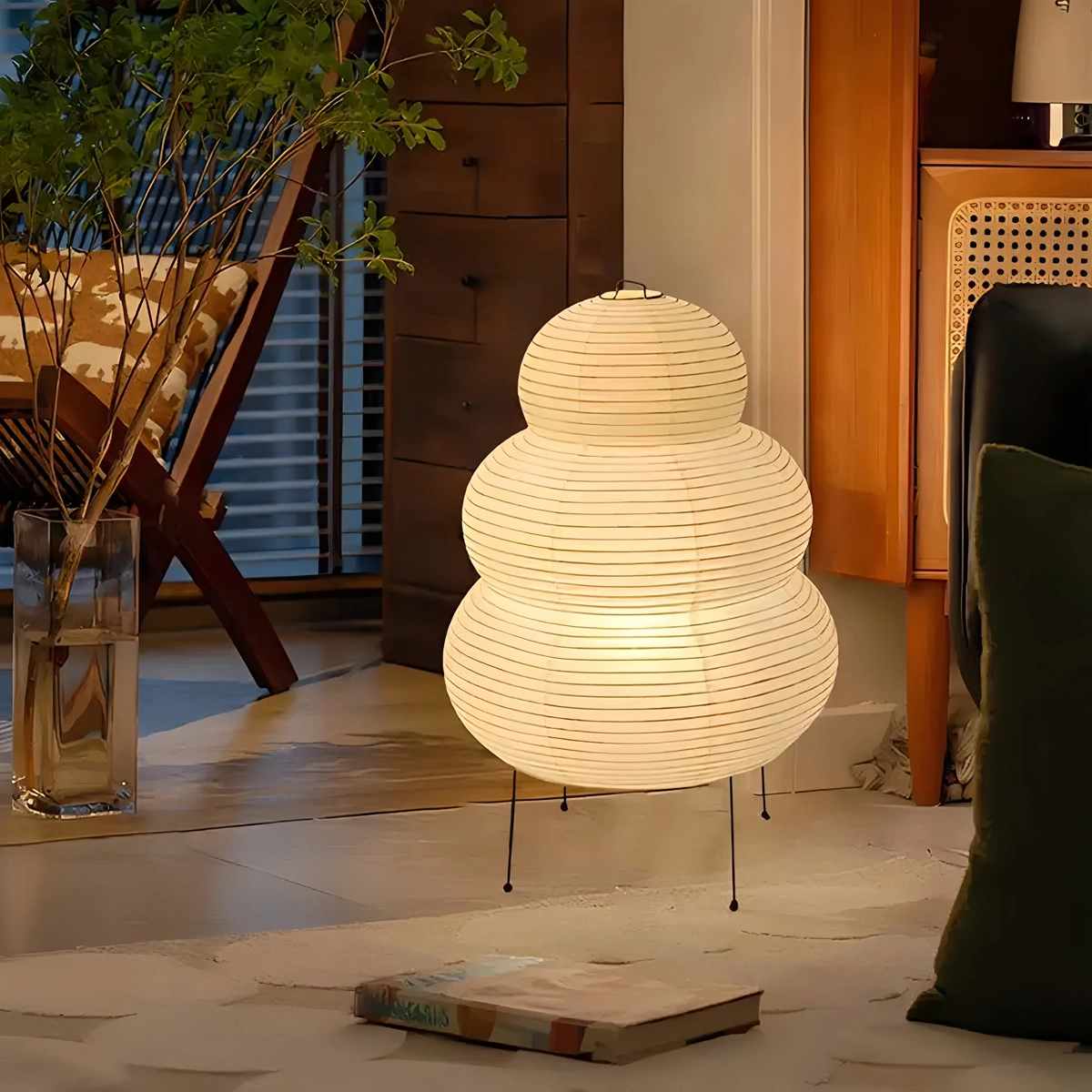 Whisper Silk Rice Paper Floor And Table Lamp With Gentle Glow