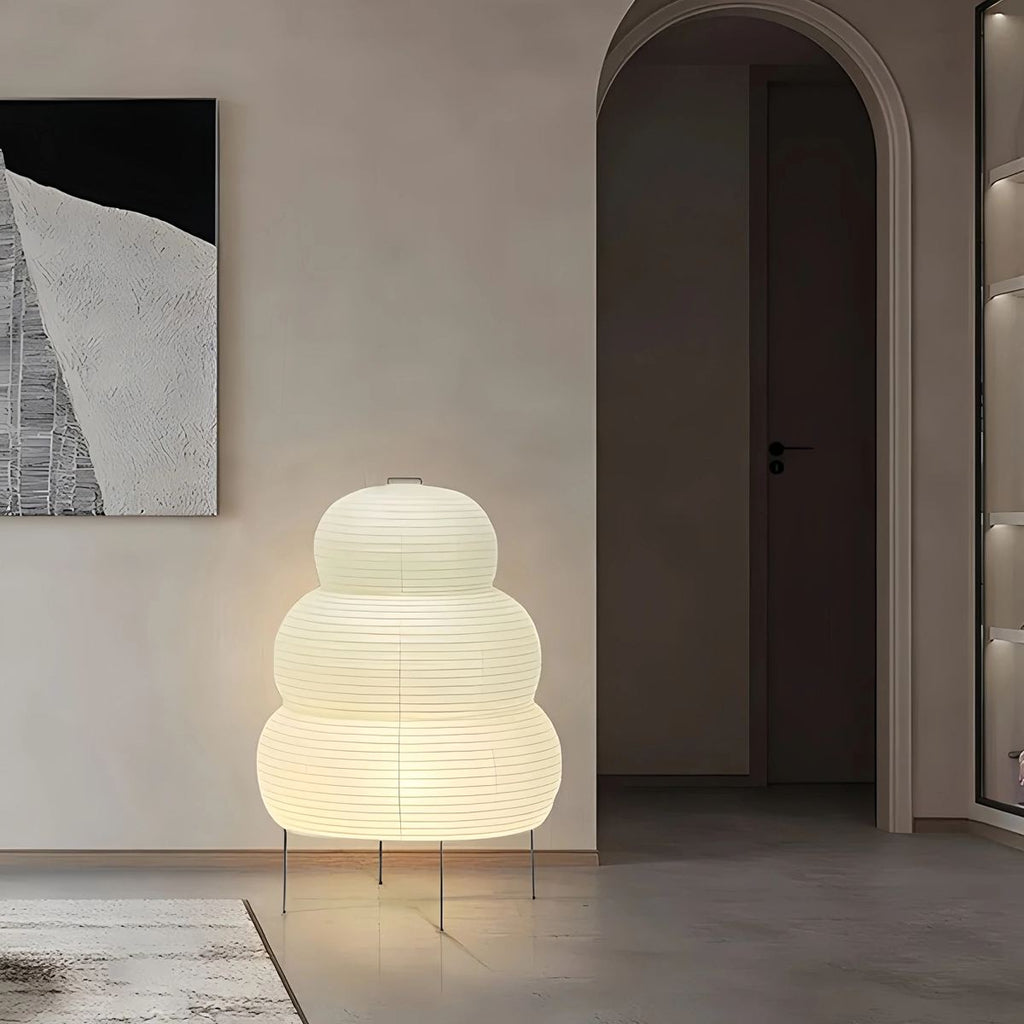 Whisper Silk Rice Paper Floor And Table Lamp With Gentle Glow