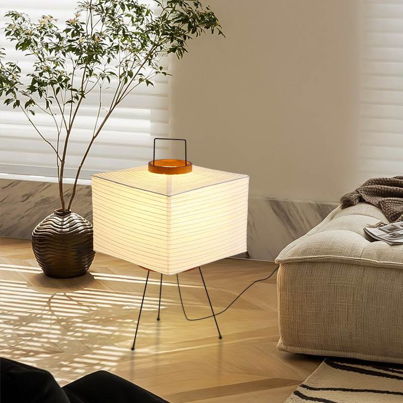 Whisper Silk Rice Paper Floor And Table Lamp With Gentle Glow