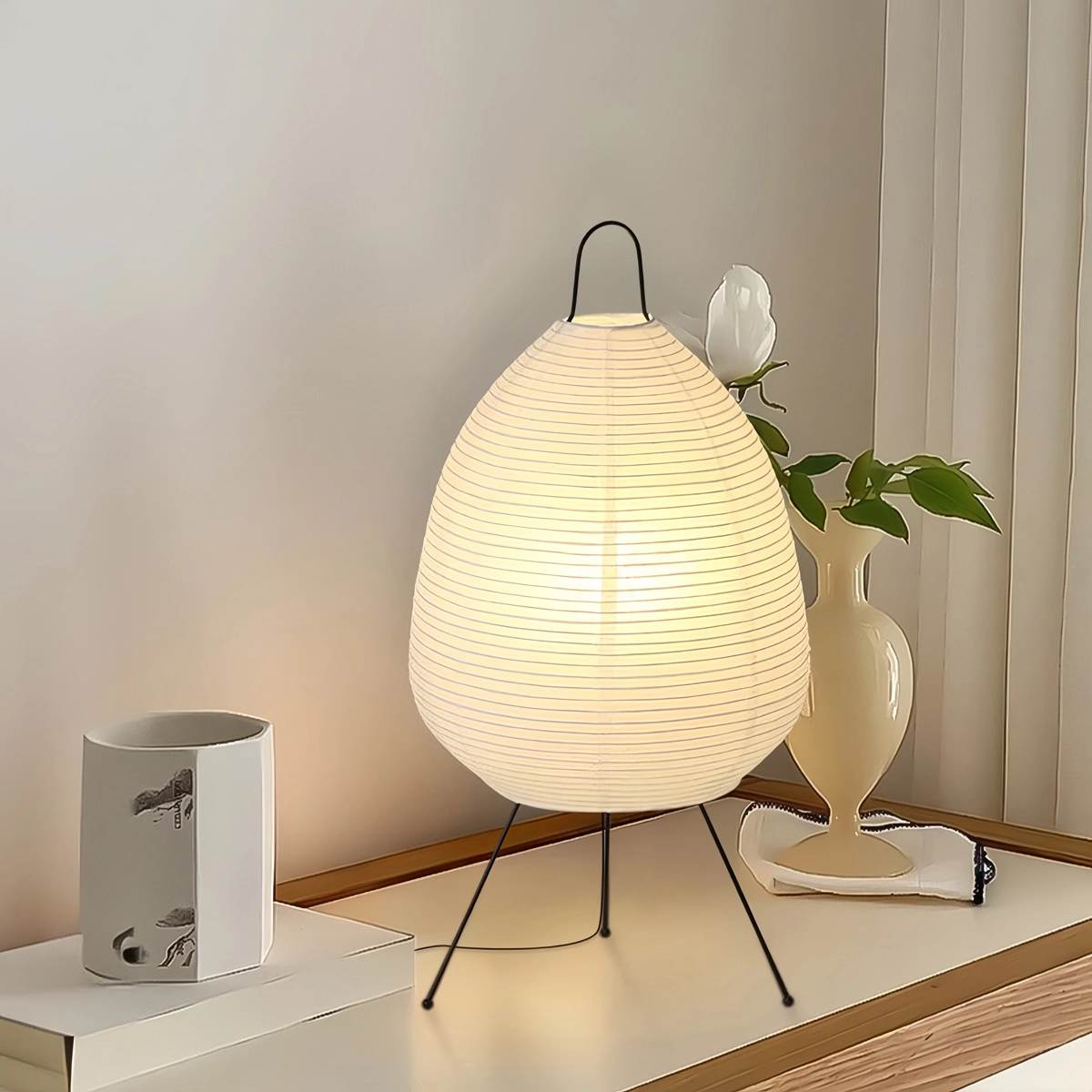 Whisper Silk Rice Paper Floor And Table Lamp With Gentle Glow