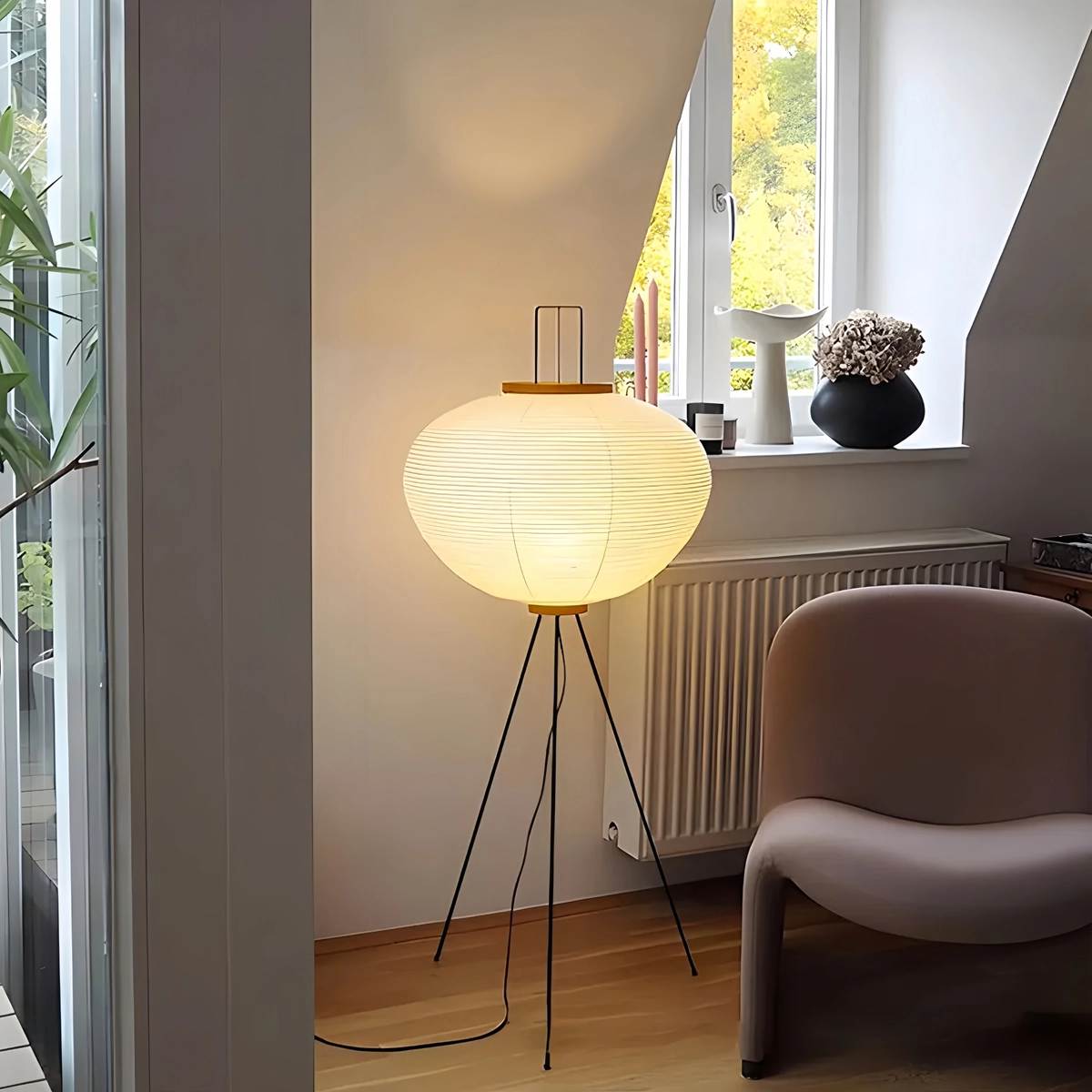 Whisper Silk Rice Paper Floor And Table Lamp With Gentle Glow