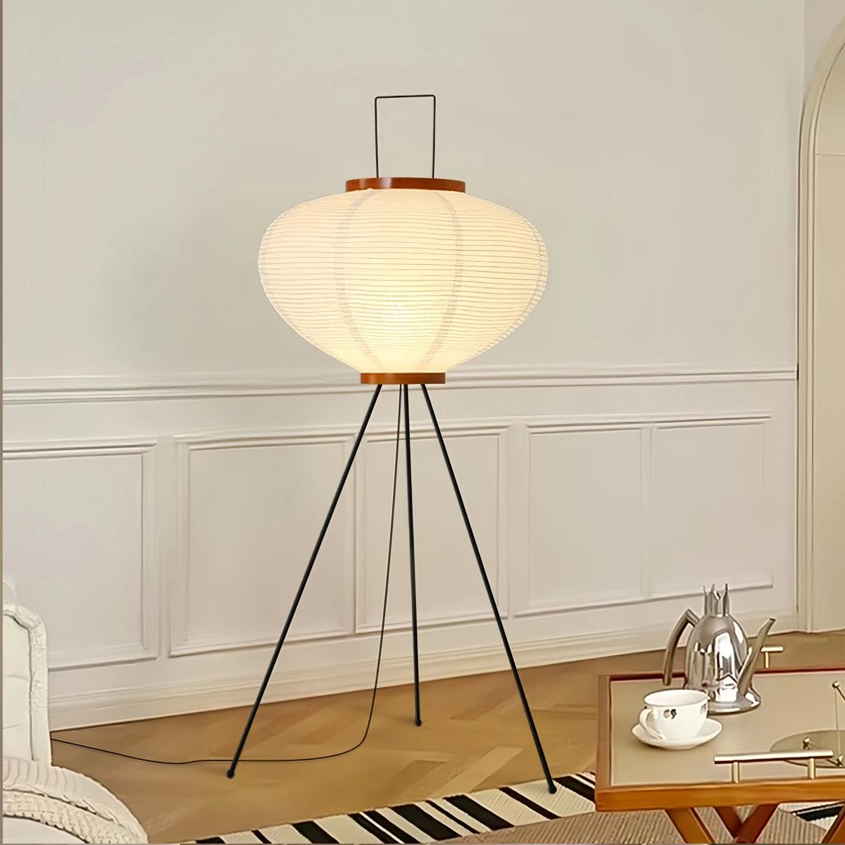 Whisper Silk Rice Paper Floor And Table Lamp With Gentle Glow