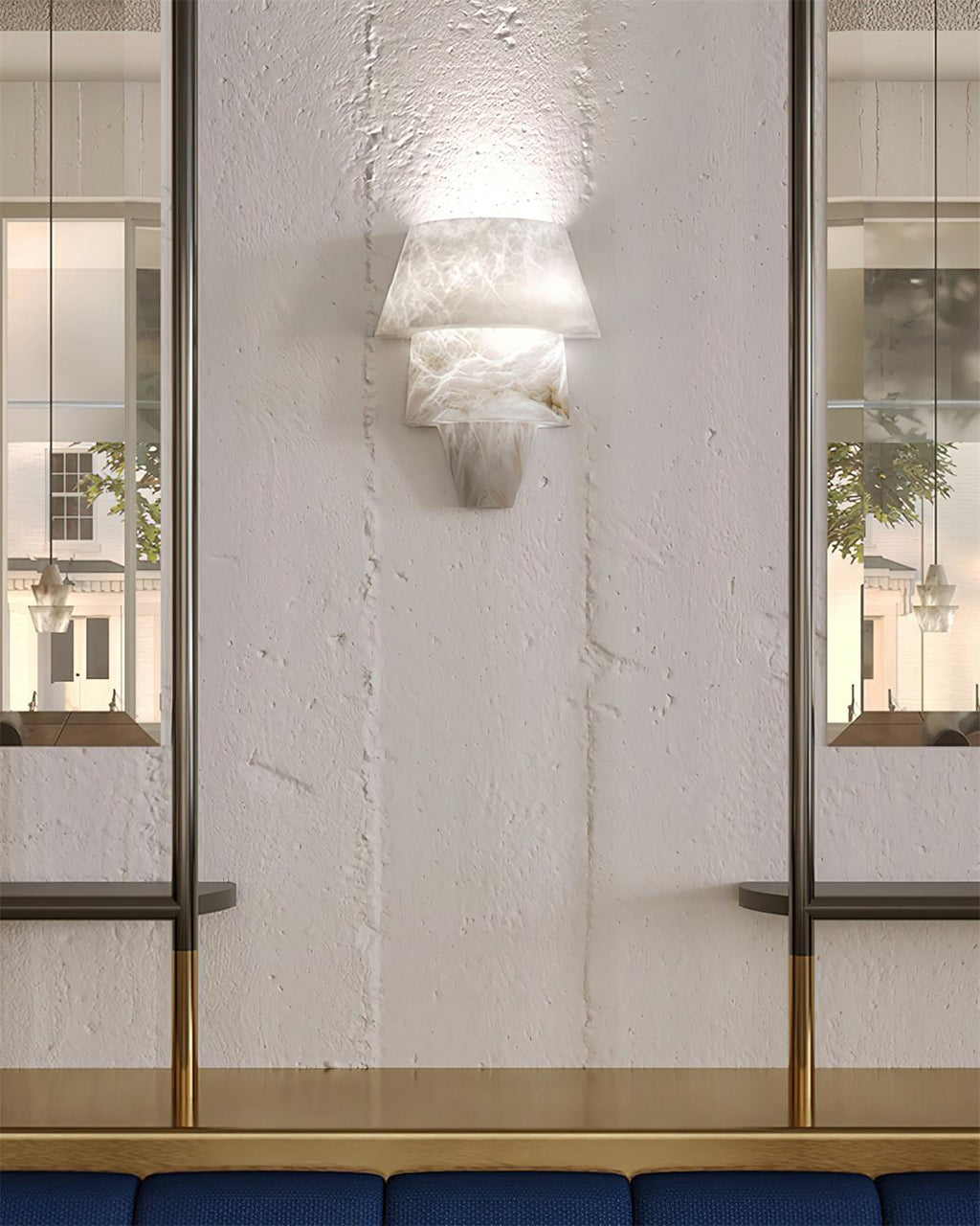 Elyon Elegant White Alabaster Wall Lamp | Fioriscas