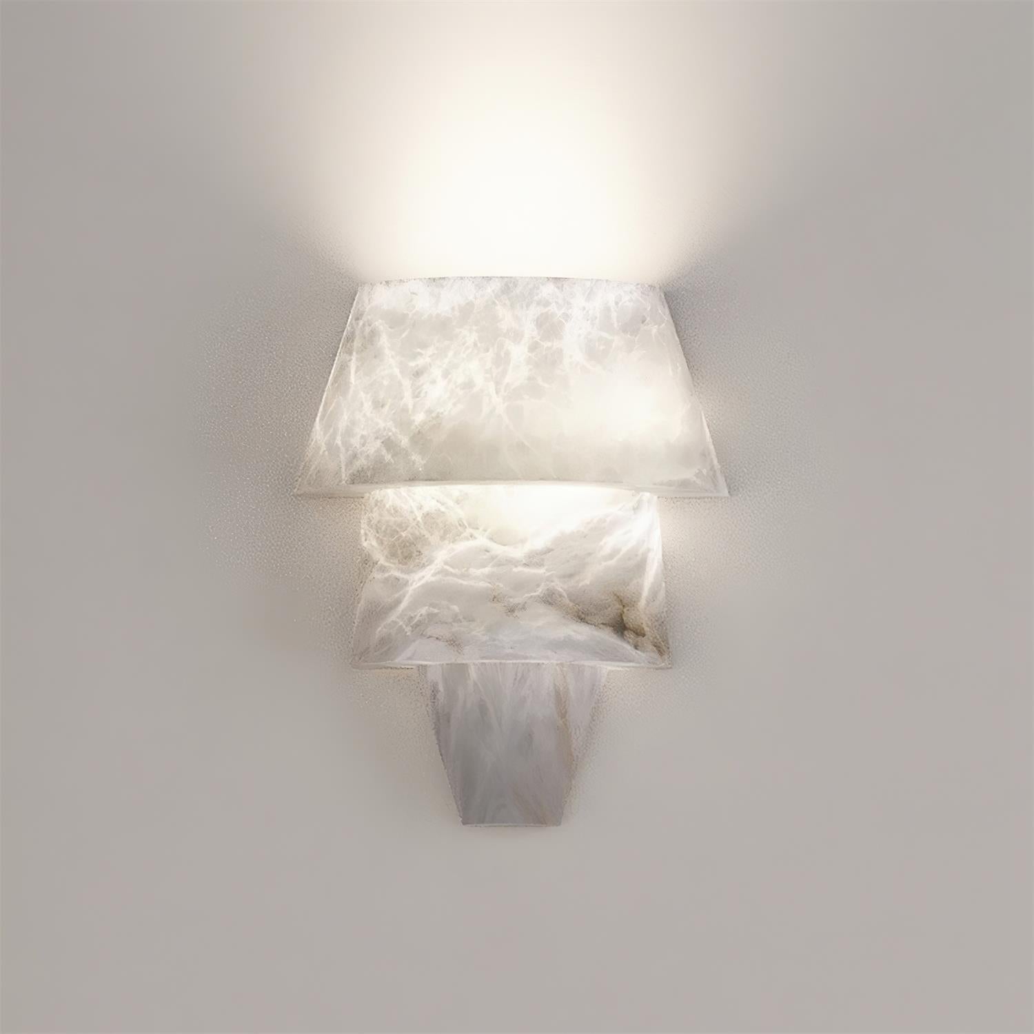 Elyon Elegant White Alabaster Wall Lamp | Fioriscas