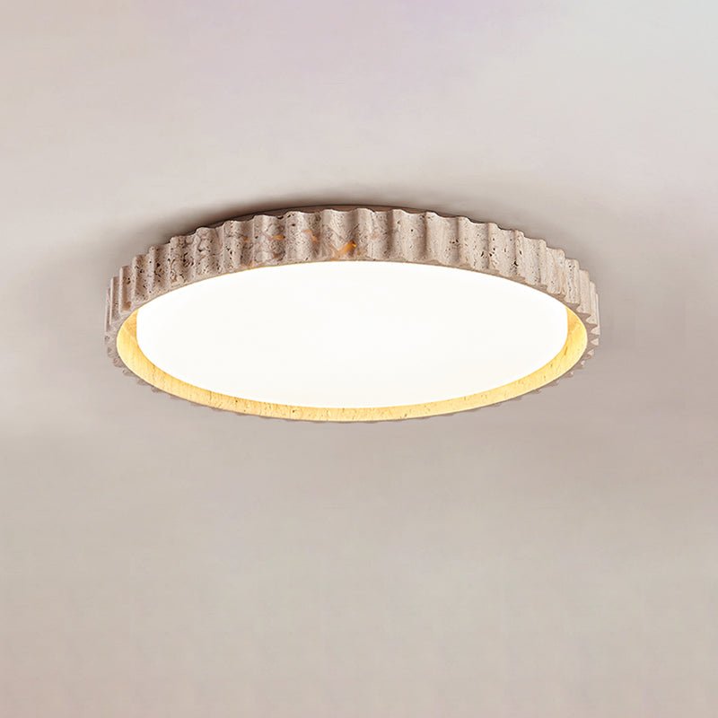 Ornorus Fluted Ring Travertine Ceiling Light | Fioriscas