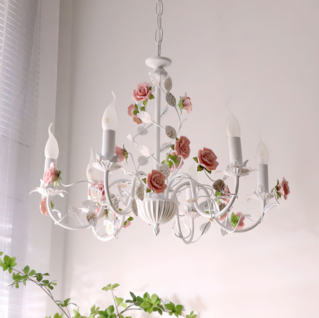 Evelisse Vintage White Chandelier | Fioriscas