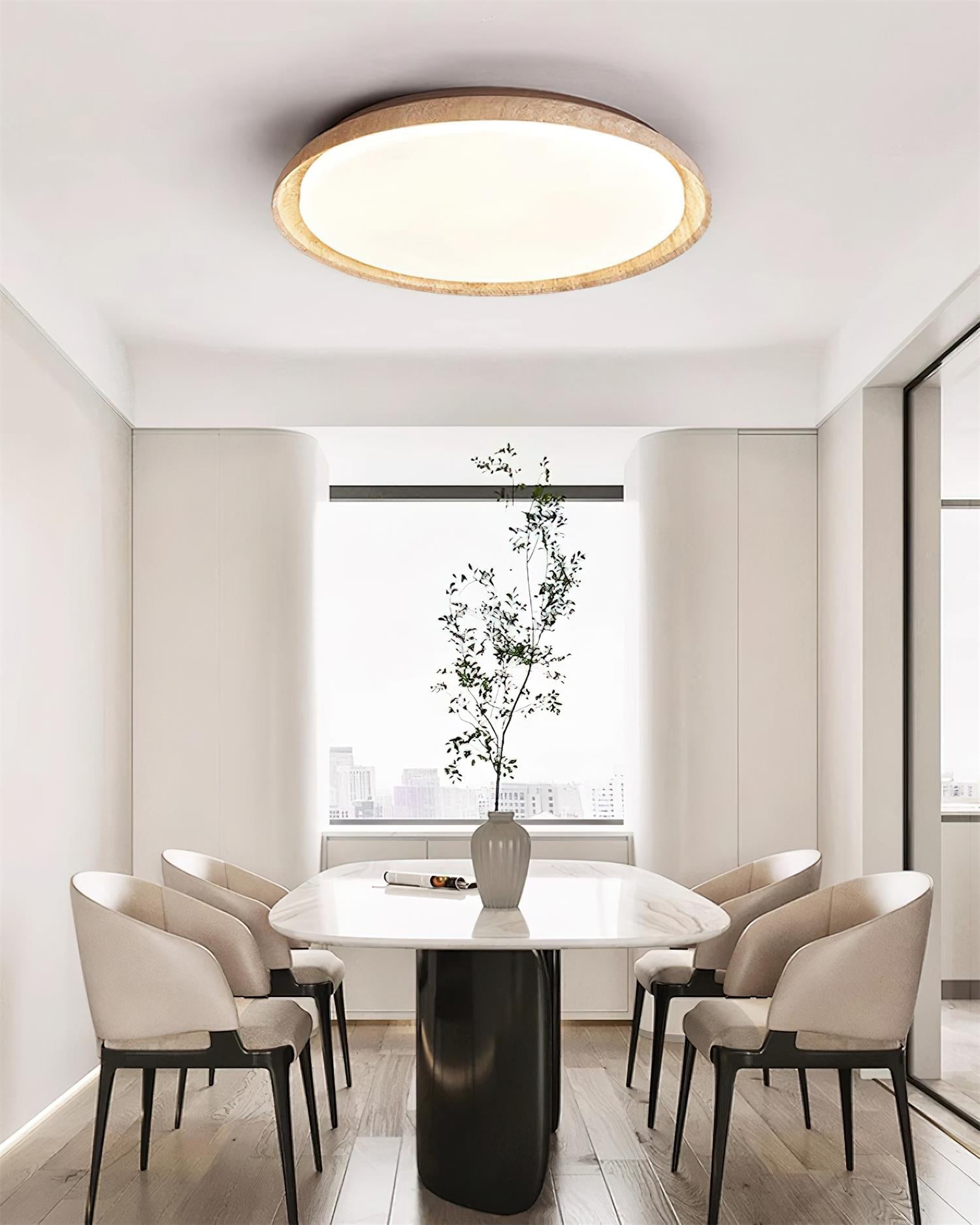 Halo Round Travertine Ceiling Light | Fioriscas