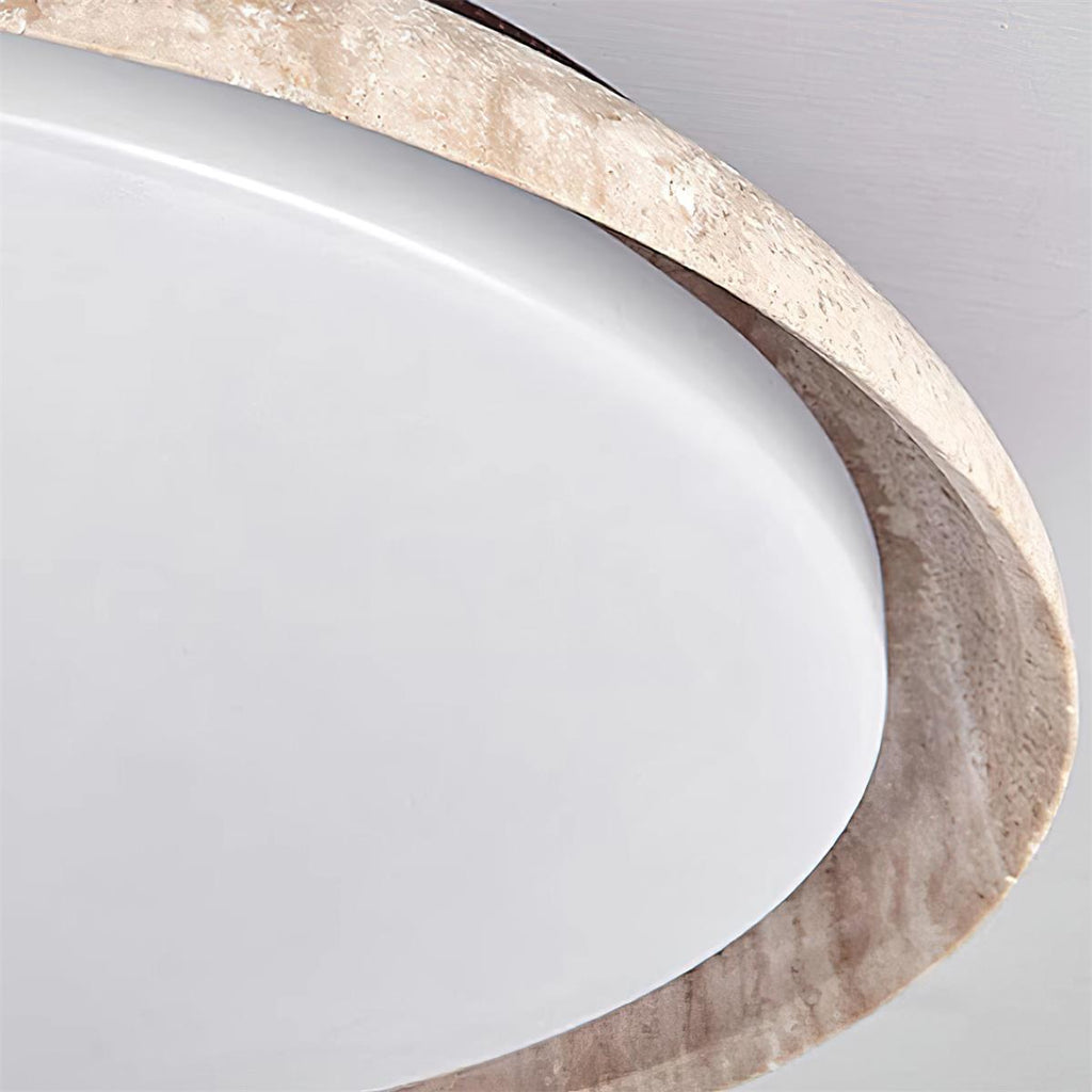 Halo Round Travertine Ceiling Light | Fioriscas