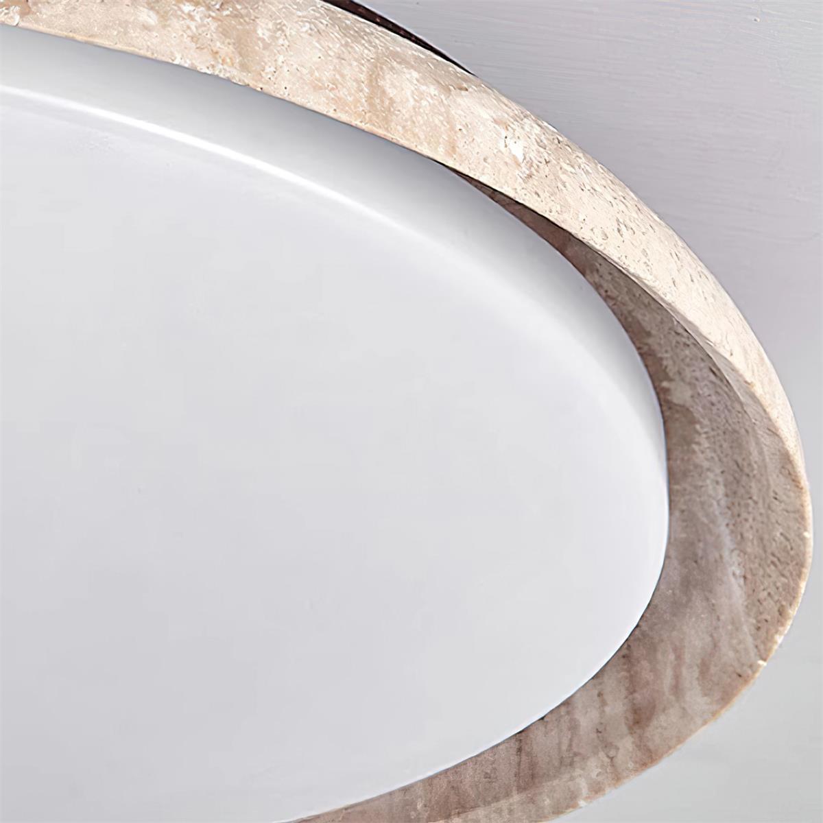 Halo Round Travertine Ceiling Light | Fioriscas