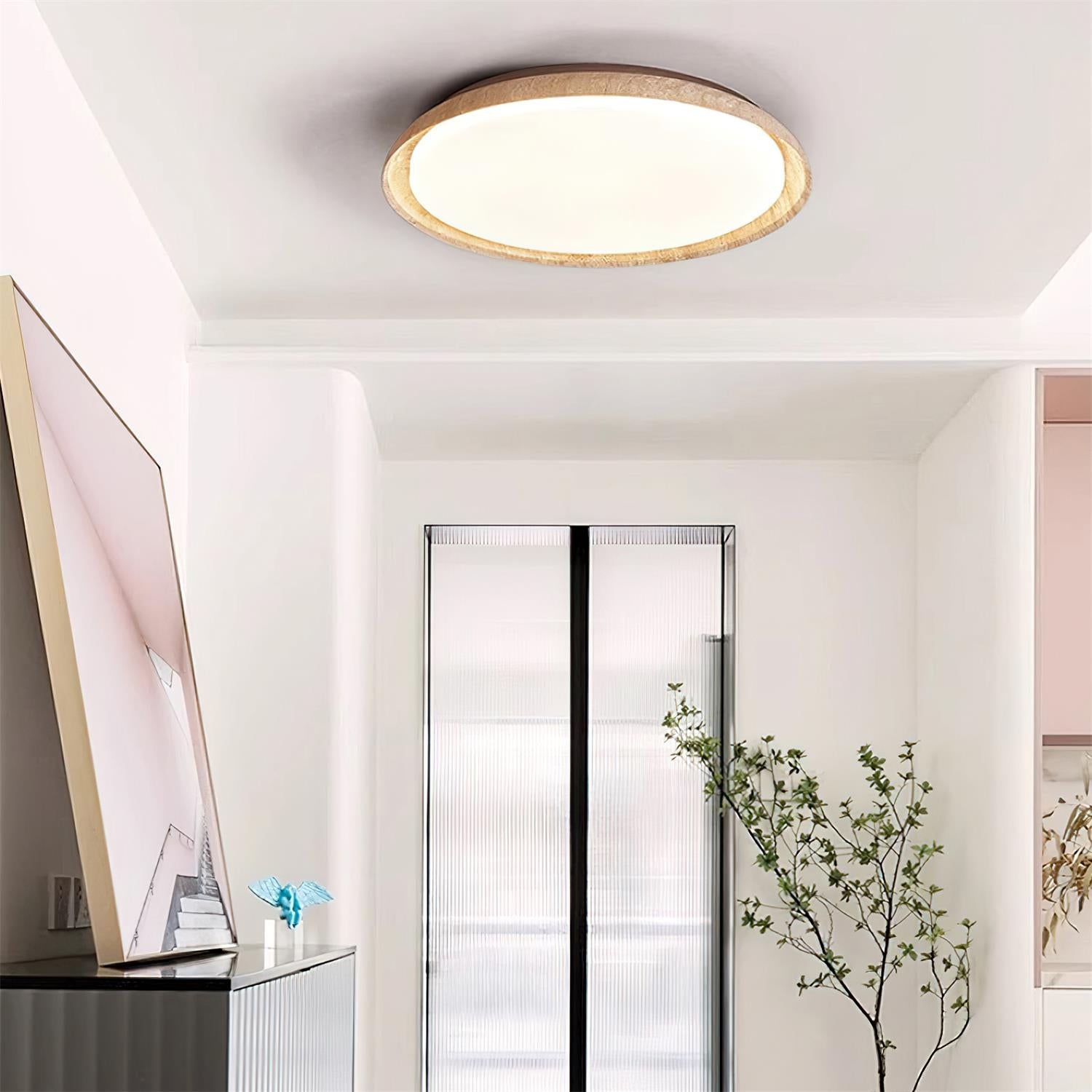 Halo Round Travertine Ceiling Light | Fioriscas