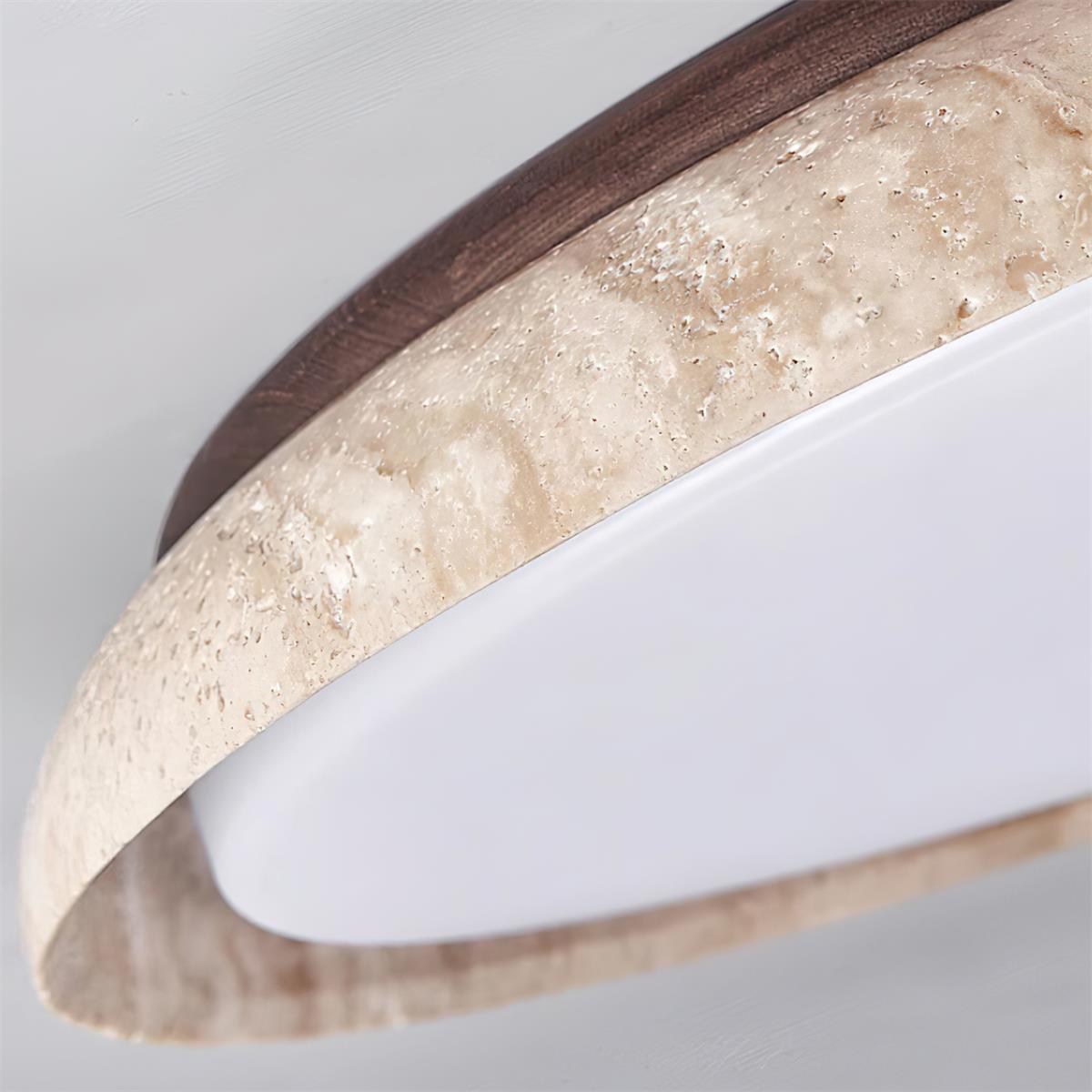 Halo Round Travertine Ceiling Light | Fioriscas