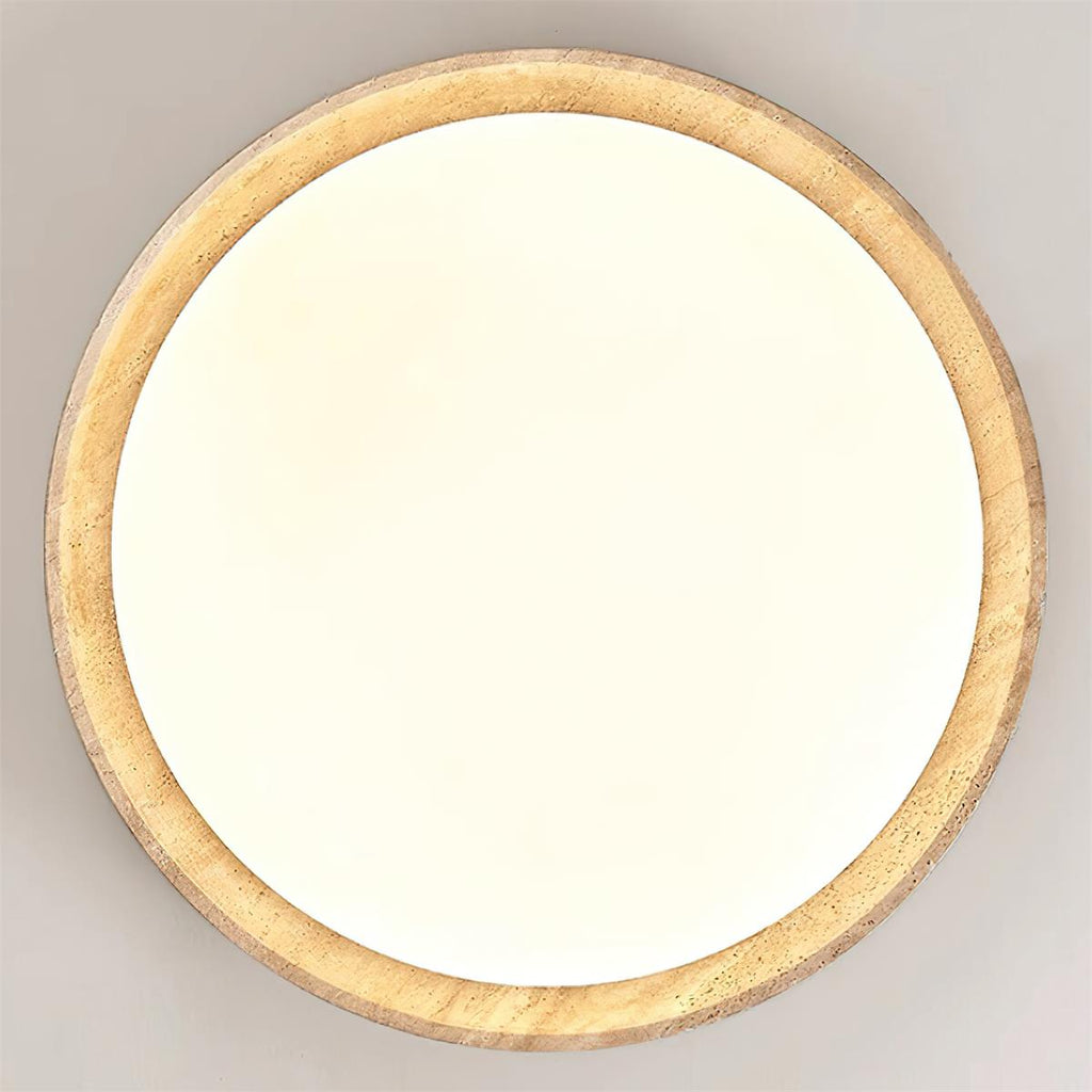 Halo Round Travertine Ceiling Light | Fioriscas