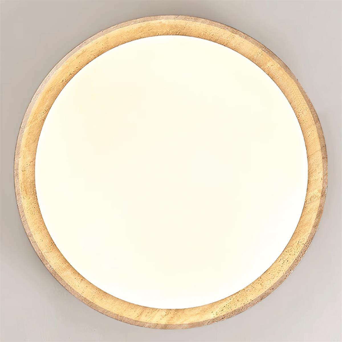 Halo Round Travertine Ceiling Light | Fioriscas