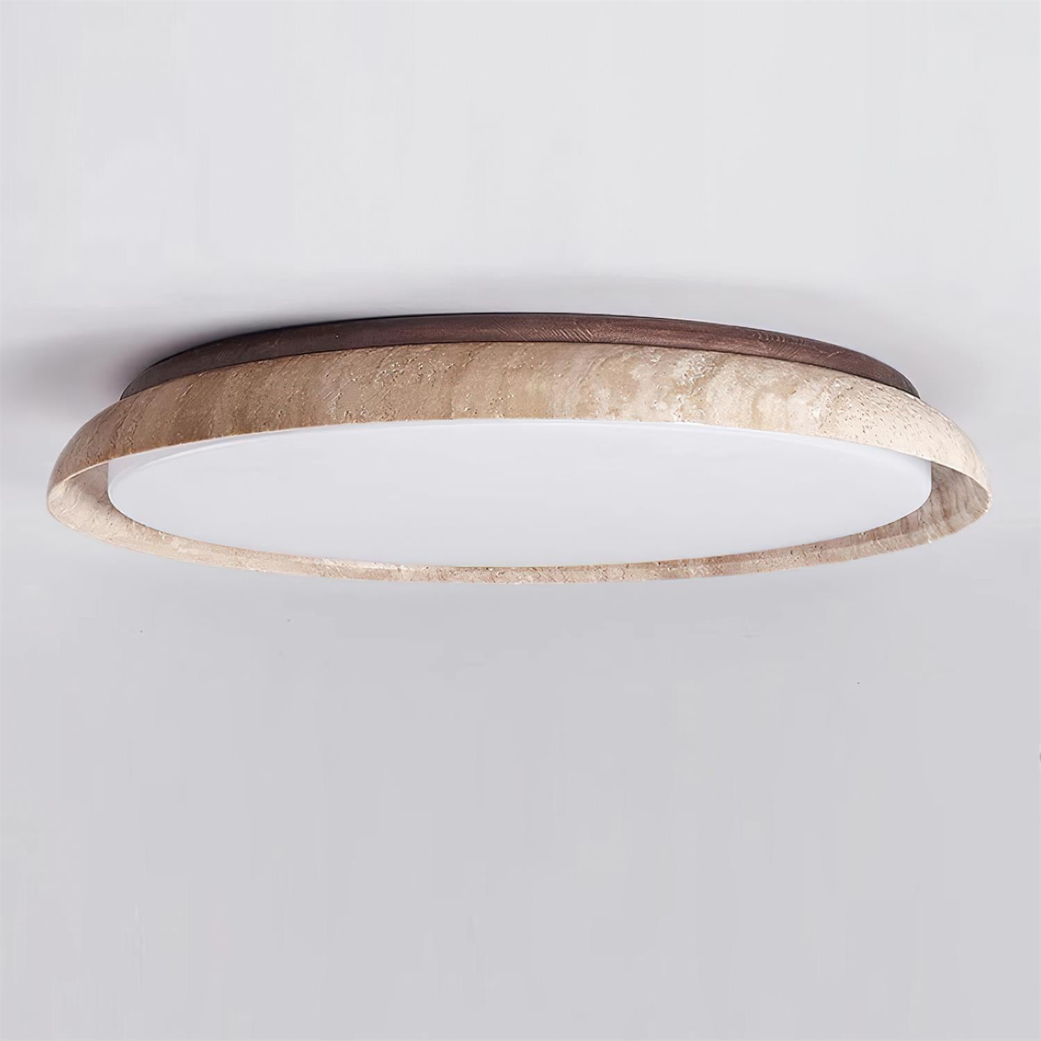 Halo Round Travertine Ceiling Light | Fioriscas