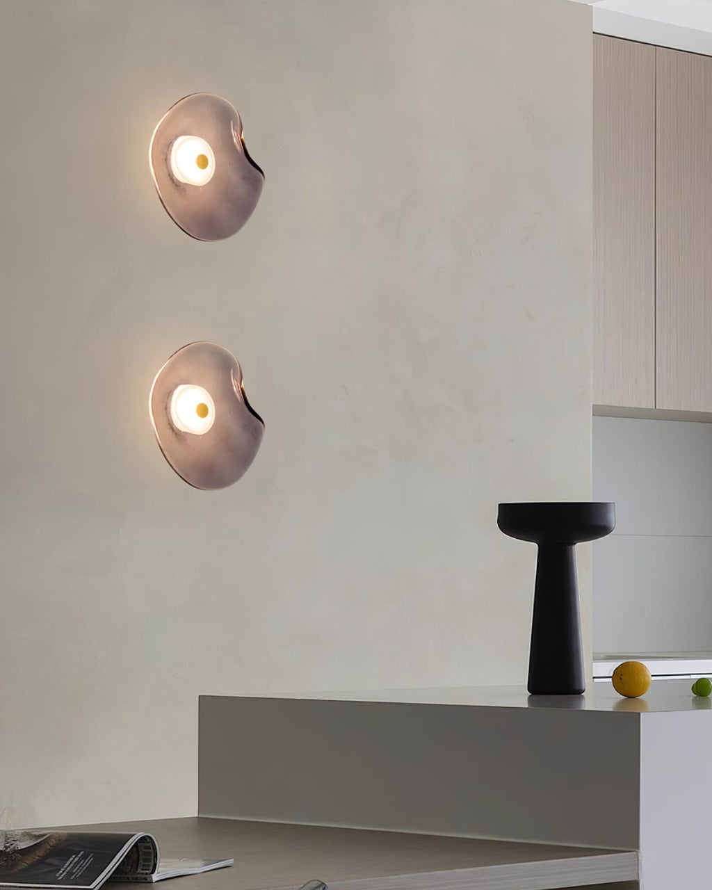 Lunara Amber Glass Wall Light | Fioriscas