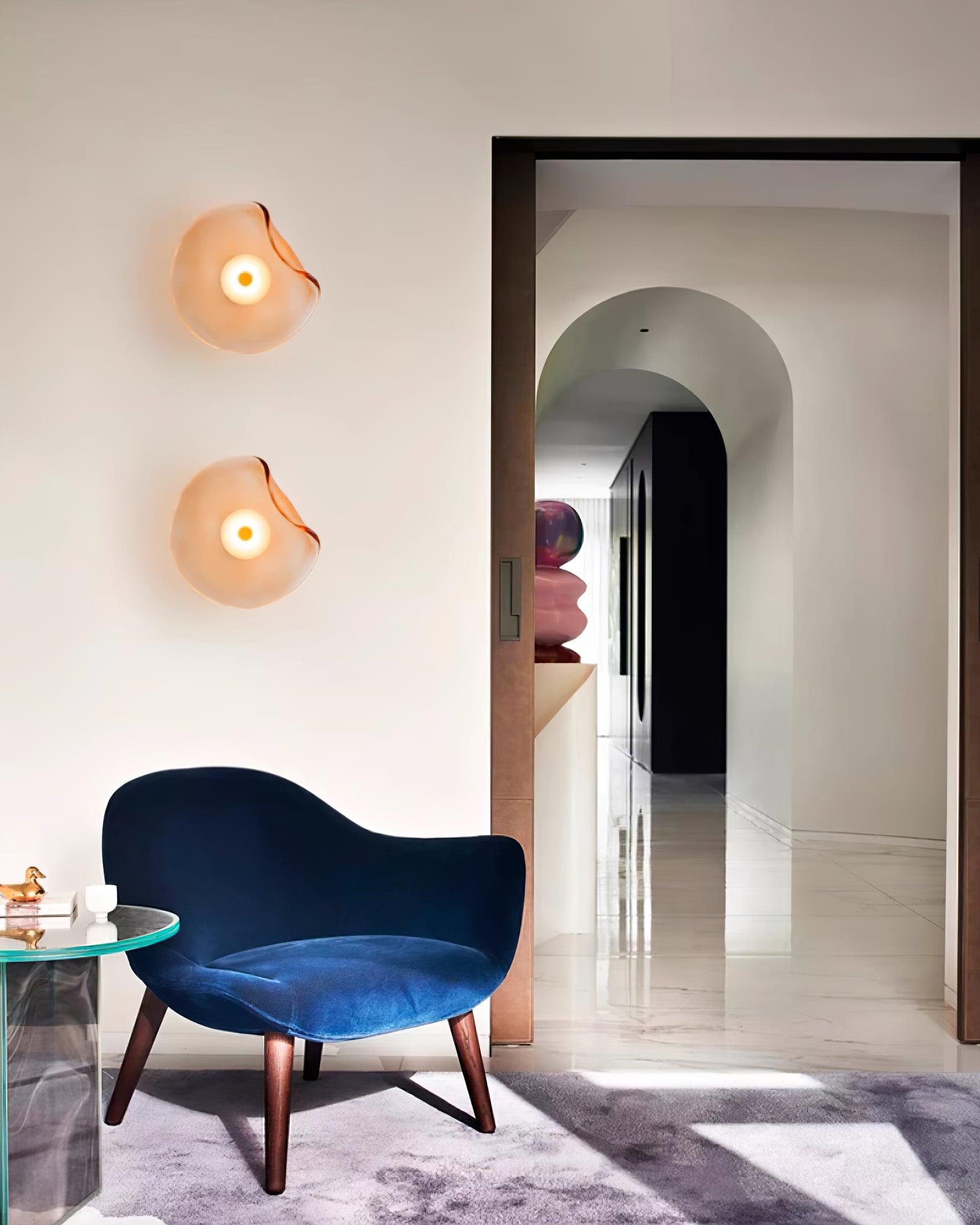 Lunara Amber Glass Wall Light | Fioriscas