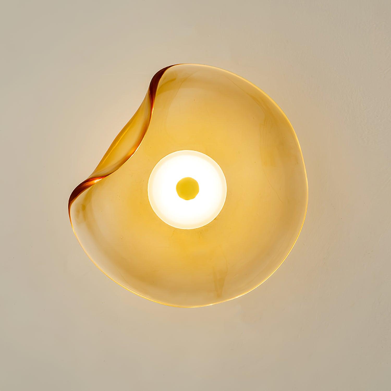 Lunara Amber Glass Wall Light | Fioriscas