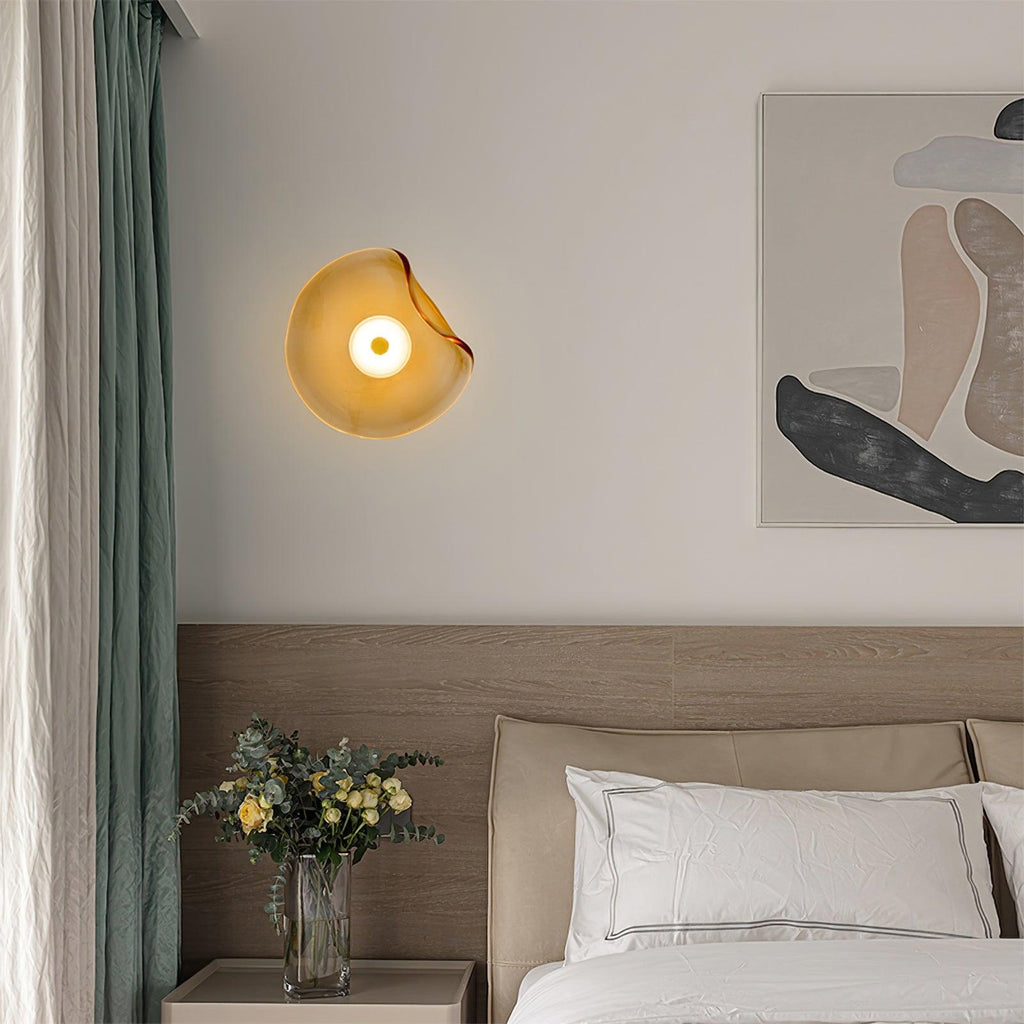 Lunara Amber Glass Wall Light | Fioriscas