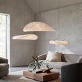 Lyra LED Chandelier With Layered Silk-Leaf Shade, Nordic-Style Design