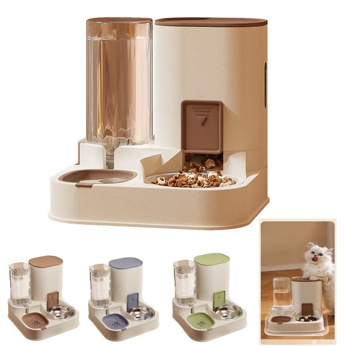 Automatic Food & Water Dispenser for Pets - Fioriscas