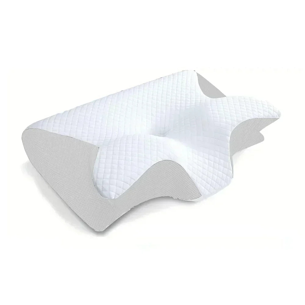 Oreiller cervical ergonomique SomniEase profilé en mousse à mémoire de forme, avec soutien du cou