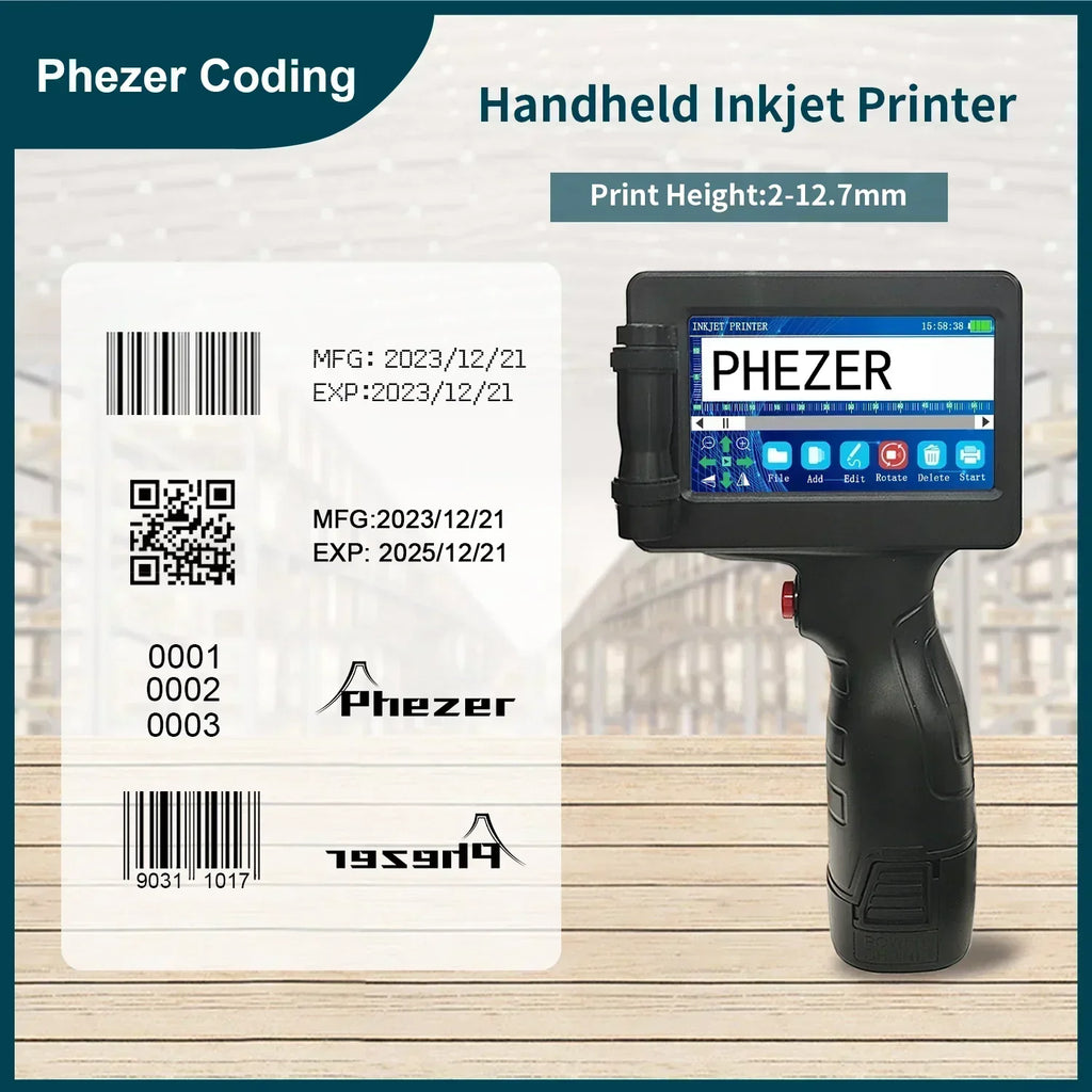 Portable Handheld Inkjet Printer For Boxes, Wood And Metal, LumixJet