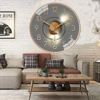 Lautlose, nicht tickende Wanduhr mit klassischem rundem Zifferblatt für Schlafzimmer oder Büro