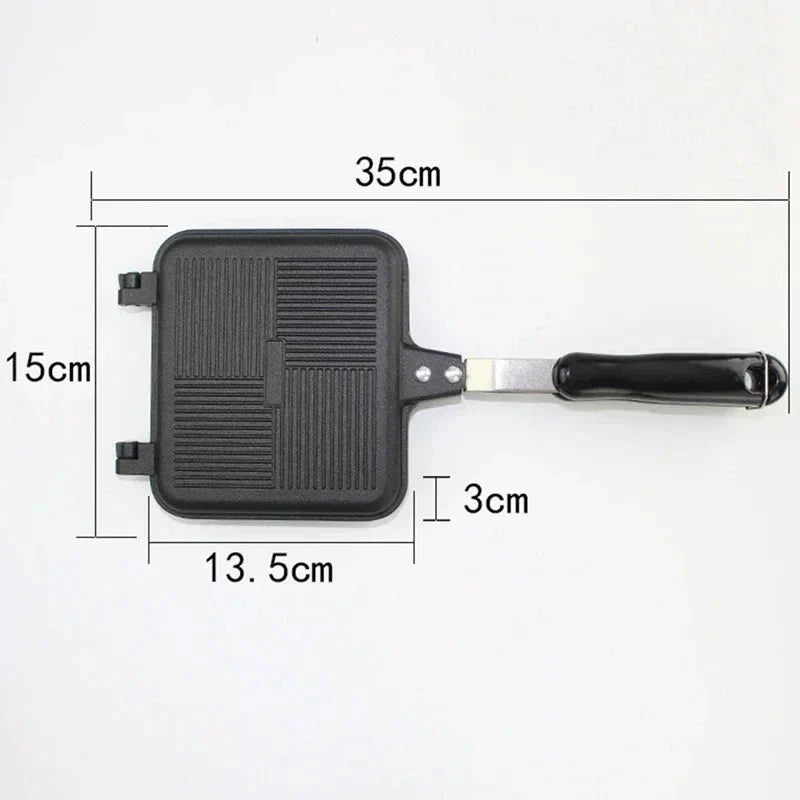 Double-sided Non-stick Sandwich Pan made of Aluminum Alloy (35 × 15 cm) - Fioriscas
