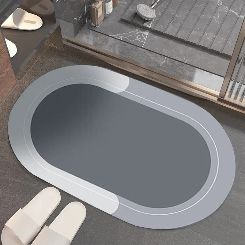 Tapis de sol antidérapant à séchage rapide pour salle de bain, avec dessous à forte adhérence